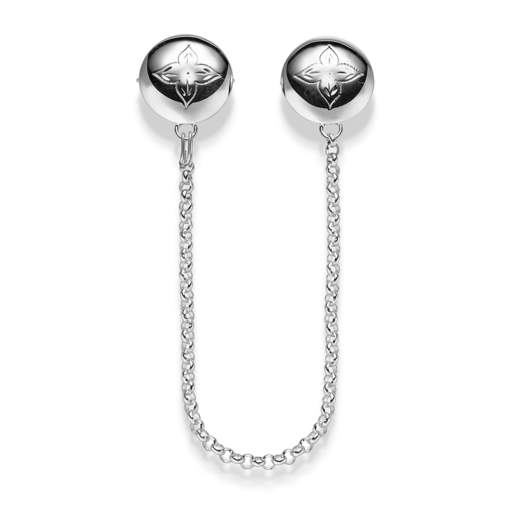 Engraved shawl buttons with chain