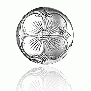 4-leaf rose button large