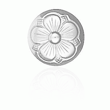 5-leaf rose button No. 2 large candle with base