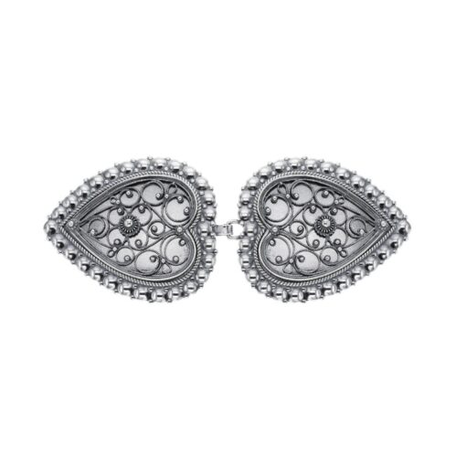 Buckle for leather trim or sewing, oxidized