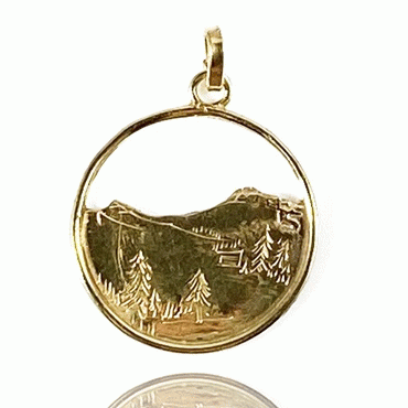 Pendant Gaustatopp nr. 3 in gold-plated silver