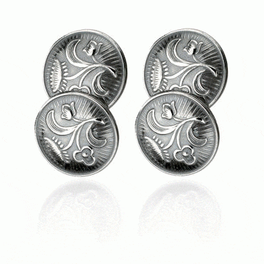 Cufflinks Nordland No. 1 double, oxidized