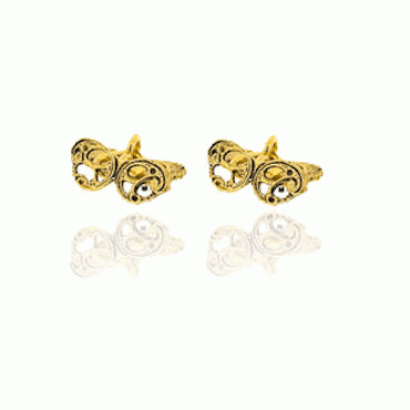Cufflinks No. 12 children old gold plated