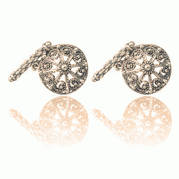 Arm buttons no. 14 old gold plated