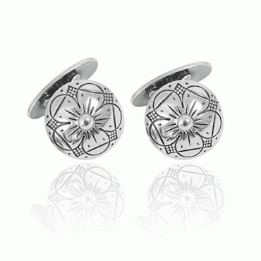 Cufflinks No. 18 without bottom, oxidized