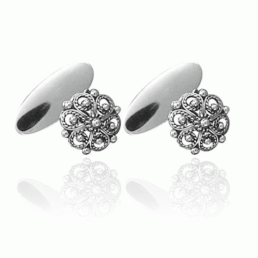 Arm buttons no. 4 oxidized