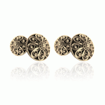 Cufflinks No. 73 double old gold plated