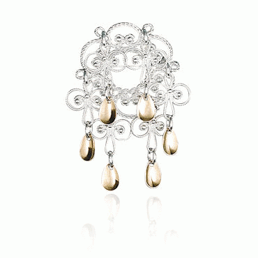 Children's brooch No. 11, gilded and gold plated