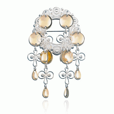 Children's brooch No. 12, gilded and gold plated