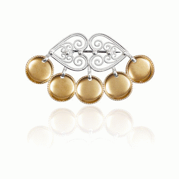 Children's brooch No. 19, gilded and gold plated