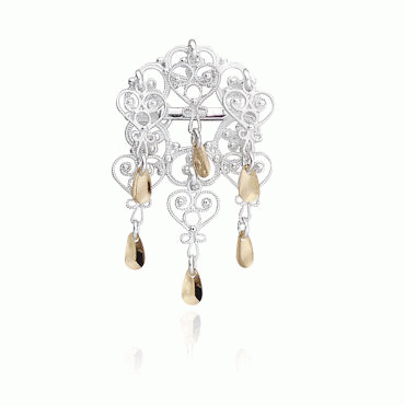 Children's brooch No. 9, gilded and gold plated