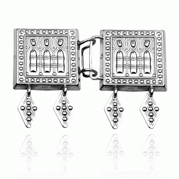 Belt buckle No. 28, oxidized