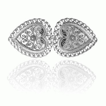 Belt buckles no. 28 oxidized for sewing on