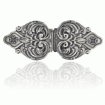 Belt buckles No. 7 large to wide fabric, oxidized