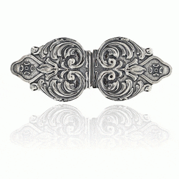 Belt buckles No. 7 large for fabric, oxidized