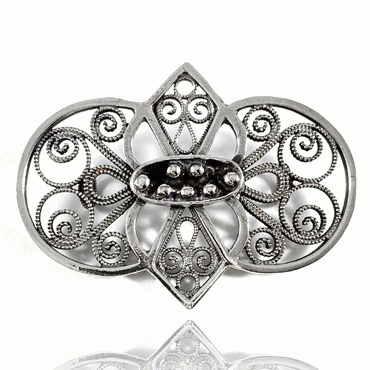 belt plaque Bergen No. 3, oxidized