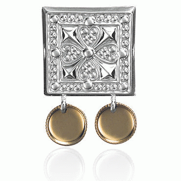 Beltestøl no. 1 with bowls light gold plated