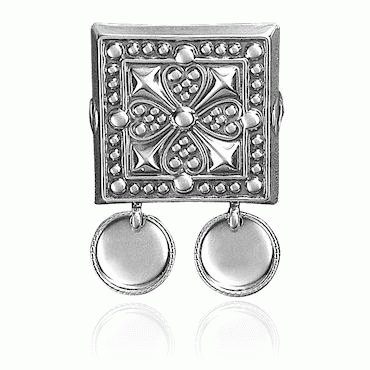 Beltestøl no. 1 with bowls oxidized