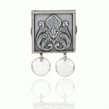 belt plaque No. 10 with bowls, oxidized