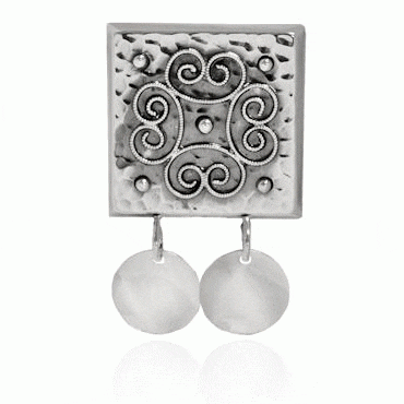 belt plaque No. 22 with bowls, oxidized