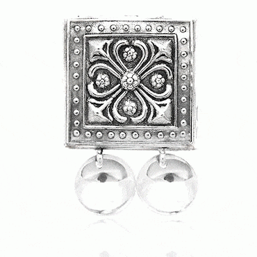 belt plaque No. 28 with bowls, oxidized