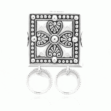 belt plaque No. 29, oxidized with bowls