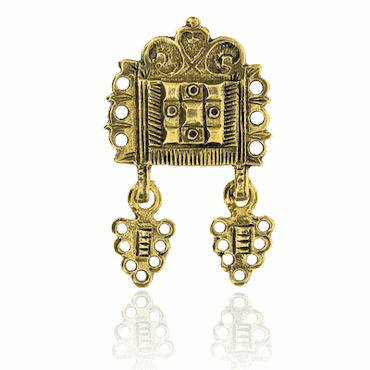 belt plaque No. 5 children old gold plated