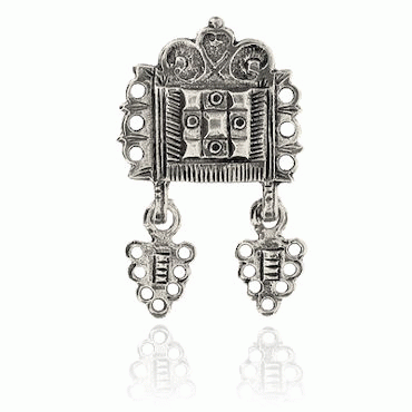 belt plaque No. 5 children, oxidized