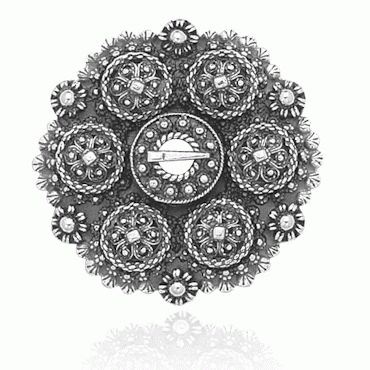 Boole brooch children, oxidized