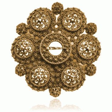 Boole brooch No. 1 old gold plated