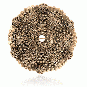 Boole brooch No. 15 old gold plated