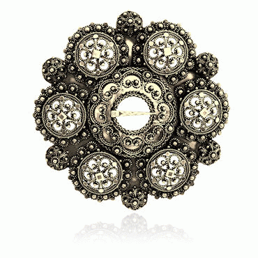 Boole brooch No. 16 old gold plated