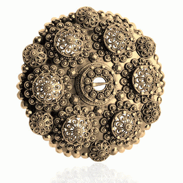 Bol Brooch No. 21 old gold plated