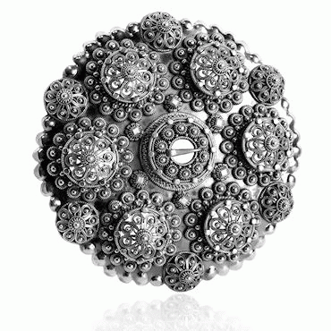 Bol Brooch No. 21, oxidized