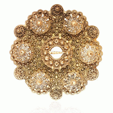 Bol Brooch No. 23 old gold plated