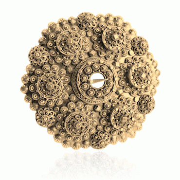 Bol Brooch No. 24 old gold plated