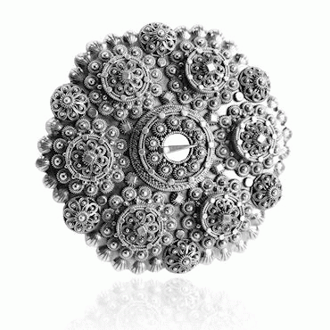 Bol Brooch No. 24, oxidized