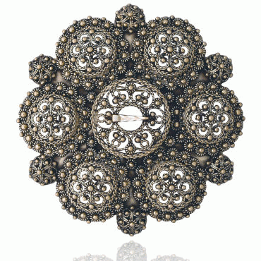 Boole brooch No. 4 old gold plated