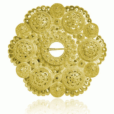 Brooch No. 8 gold plated