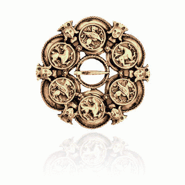 Boole brooch no.14 old gold plated