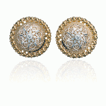 Drill bit no. 2 medium light gold-plated for leather belt