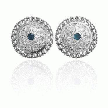 Drill no. 2 medium-sized oxidized light with green stone