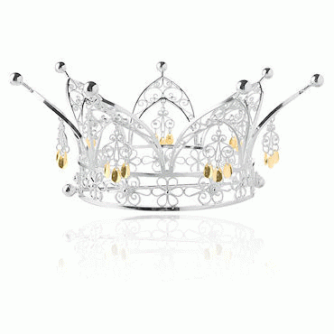 Bridal crown 1, gilded and gold plated