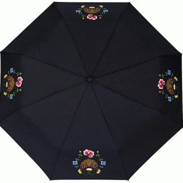 Bunad umbrella Gudbrandsdalen black