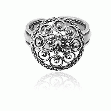 Bunad ring No. 15, oxidized