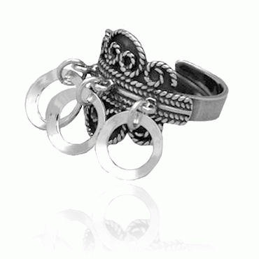 Bunad ring No. 21, oxidized