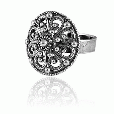 Bunad ring No. 26, oxidized