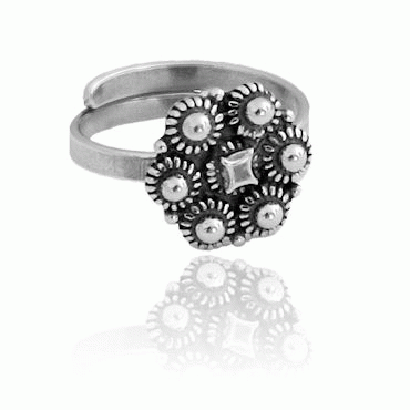 Bunad ring No. 27, oxidized