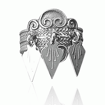 Buna ring No. 5, oxidized with snap foliage