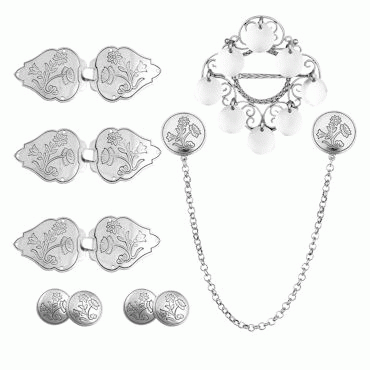 Bunadsilver package Nordland no. 1 oxidized